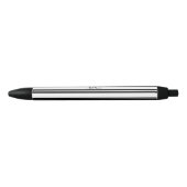 Stylo Noir Custom Name Black Pattern Elegant Stylish Pen (Devant)