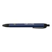 Stylo Noir Custom Name Luxury Royal Elegant Monogran  (Bas)