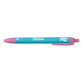 Stylo Noir Custom Name Penny Post Mascot Heart Pen (Bas)