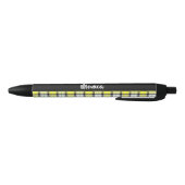 Stylo Noir Custom name yellow plaid (Bas)