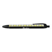 Stylo Noir Custom name yellow plaid (Haut)