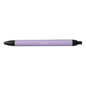 Stylo Noir Custom Stylish Pale Purple Pen with Your Name (Devant)