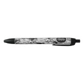 Stylo Noir Customisez votre motif photo noir blanc Monogramme (Bas)