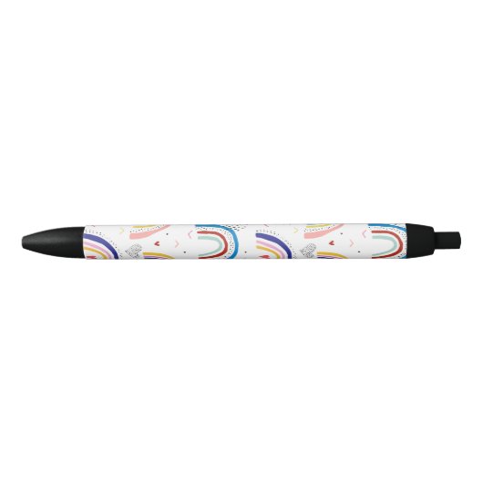 Stylo Noir Cute arc-en-ciel Scandi (Devant)