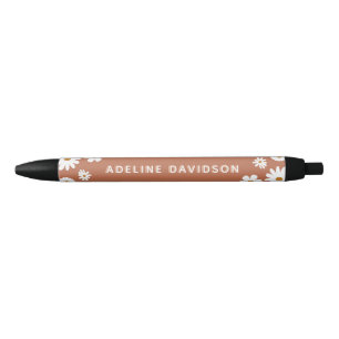 Stylo Noir Cute Boho Floral Daisy