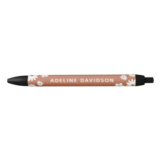 Stylo Noir Cute Boho Floral Daisy (Devant)