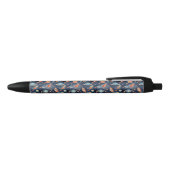 Stylo Noir Cute Boy Space Planet Aquarelle Bleu Orange (Haut)