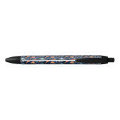Stylo Noir Cute Boy Space Planet Aquarelle Bleu Orange (Dos)