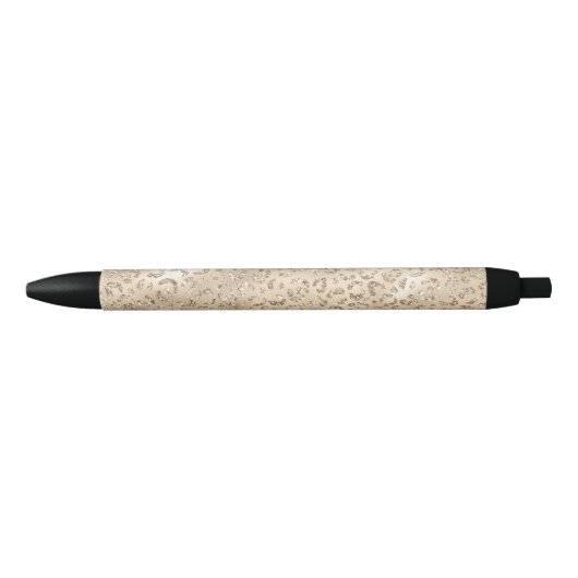 Stylo Noir Cute brun Cheetah Leopard Motif d'impression (Devant)