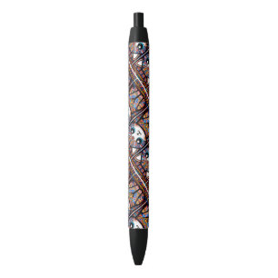Stylo Noir Cute Chat avec charme Motif traditionnel