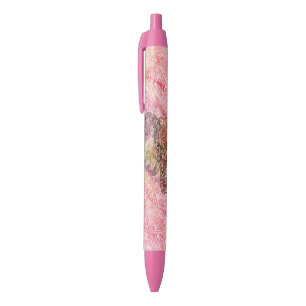 Stylo Noir Cute Elephant Aquarelle main dessinée Fleur de he