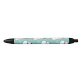 Stylo Noir Cute Festif Hiver Rose Frosty Snowman (Devant)