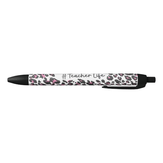 Stylo Noir Cute fille rose Empreinte de léopard enseignant vi (Bas)