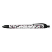 Stylo Noir Cute fille rose Empreinte de léopard enseignant vi (Haut)