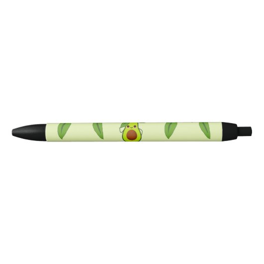 Stylo Noir Cute kawaii avocado (Devant)