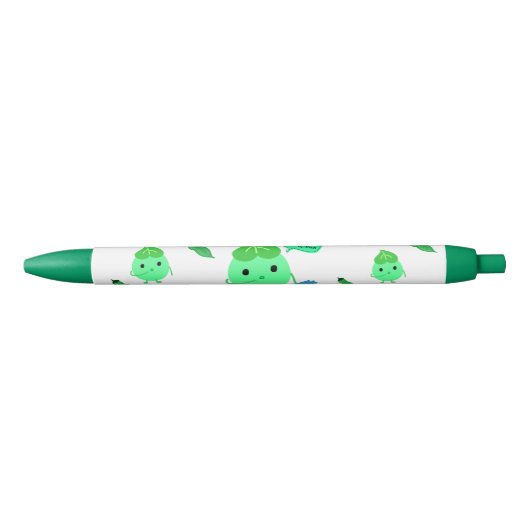 Stylo Noir Cute Kawaii Pea (Devant)