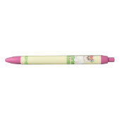 Stylo Noir Cute No Drama Llama Avec Couronne Florale (Devant)