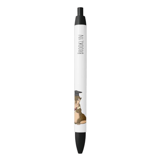 Stylo Noir Cute pangolin graduating cartoon (devant Vertical)