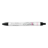 Stylo Noir Cute Rose Bow Gris et Blanc Braider Hair Style (Devant)