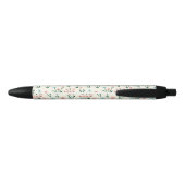 Stylo Noir Cute Simple Botanical Pink Blue Flower Floral (Dos)