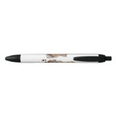 Stylo Noir Cute Watercolor Otter Faune Art animal (Dos)