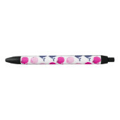Stylo Noir Cute Whales, Pattern of Whales, Sea Animals (Devant)