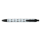 Stylo Noir Dachshunds Chiens Motif Monogramme (Dos)