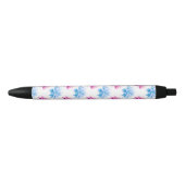 Stylo Noir Dahlia Rose, Dahla Bleue, Motif Floral, Fleurs (Devant)