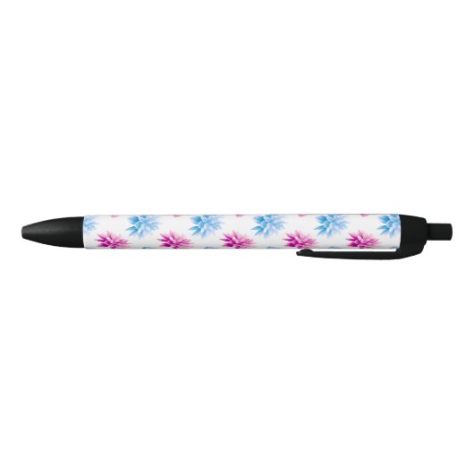Stylo Noir Dahlia Rose, Dahla Bleue, Motif Floral, Fleurs (Bas)