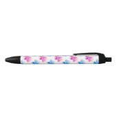 Stylo Noir Dahlia Rose, Dahla Bleue, Motif Floral, Fleurs (Haut)