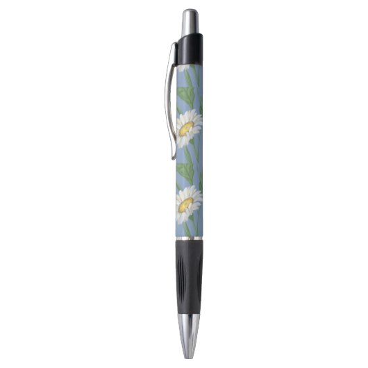 Stylo noir Daisy blanche (Haut (Vertical))