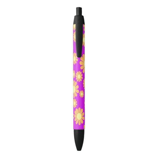 Stylo Noir Daisy Orange Magenta (Dos (Vertical))