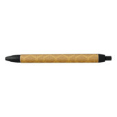Stylo Noir Damassé d'or de luxe (Devant)