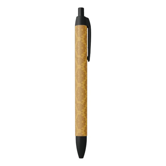 Stylo Noir Damassé d'or de luxe (Bas (Vertical))