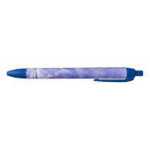 Stylo Noir Dandelions bleus Abstraits et lucioles (Bas)