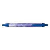 Stylo Noir Dandelions bleus Abstraits et lucioles (Dos)