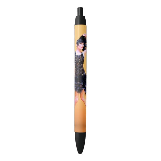 Stylo Noir Danse Flapper Vintage (devant Vertical)