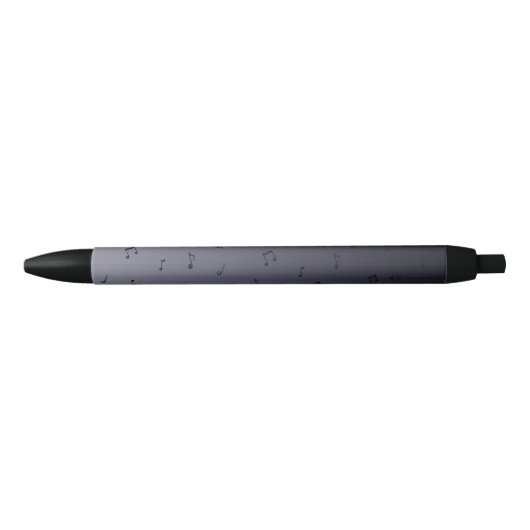 Stylo Noir Dark Ombre Musical Notes gris (Devant)