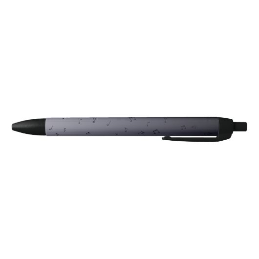Stylo Noir Dark Ombre Musical Notes gris (Bas)
