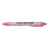 Stylo Noir De jolies roses roses (Bas)