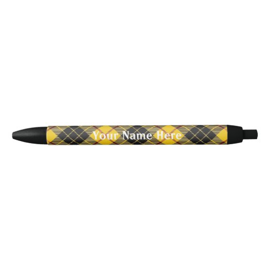 Stylo Noir De l'Ecosse clan MacLeod pour toujours de tartan (Devant)