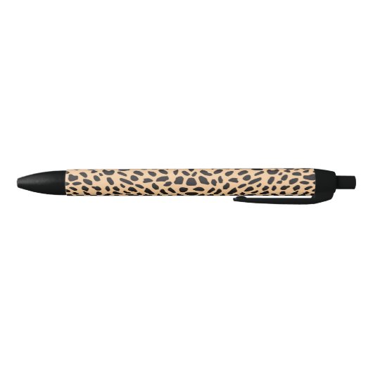 Stylo Noir Décor de guépard de peau (Bas)