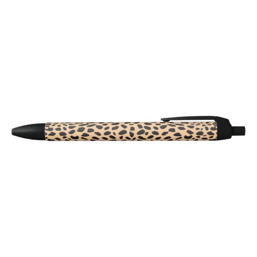 Stylo Noir Décor de guépard de peau (Haut)