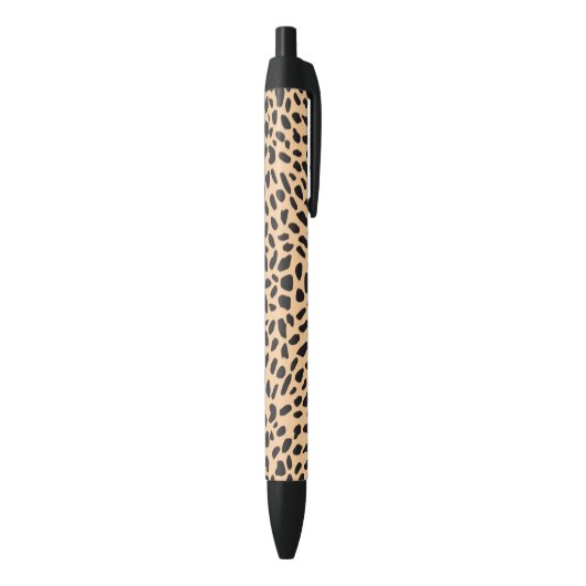 Stylo Noir Décor de guépard de peau (Bas (Vertical))
