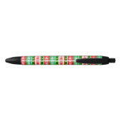 STYLO NOIR DÉCORATIONS DE NOËL DESIGN ROUGE BLANC VERT (Dos)