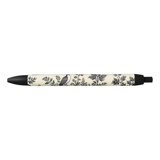 Stylo Noir Decorative French toile pattern (Devant)