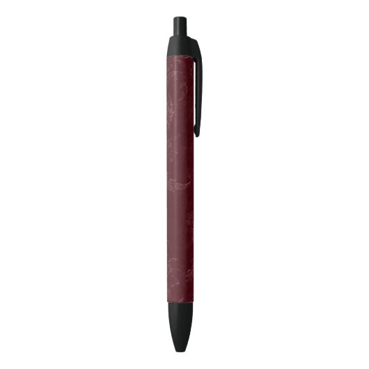 Stylo Noir Deep Red Burgundy Floral Christmas (Bas (Vertical))