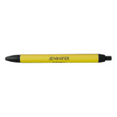 Stylo Noir dégradé d'or de nom personnalisé (Devant)