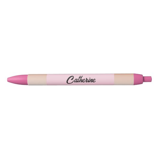 Stylo Noir Dégradé rose solide (Devant)