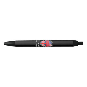 Stylo Noir Demi Américain Demi Britannique USA Angleterre Dra